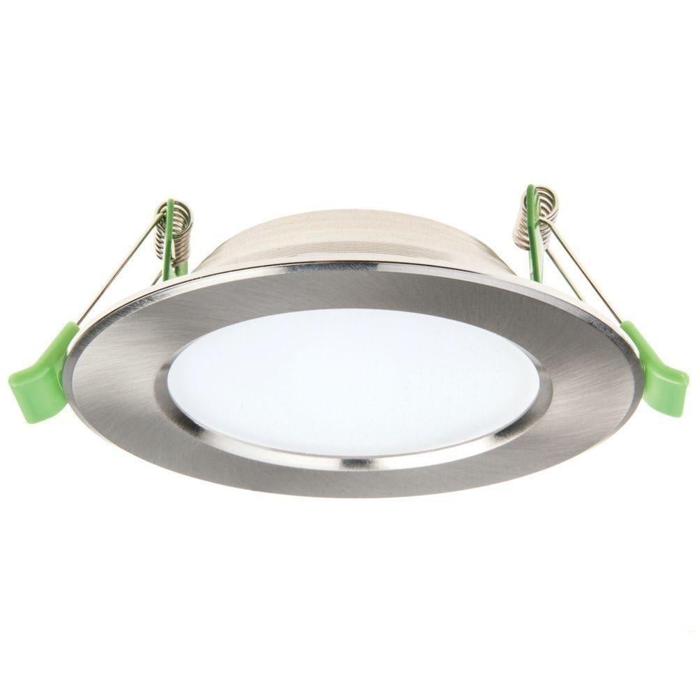 Atom AT9034 - 12W LED Dimmable Standard/Large Trim Flat Face Downlight IP44 - 3000K-Atom Lighting-Ozlighting.com.au