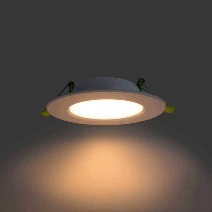 Atom AT9034 - 12W LED Dimmable Standard/Large Trim Flat Face Downlight IP44 - 3000K-Atom Lighting-Ozlighting.com.au