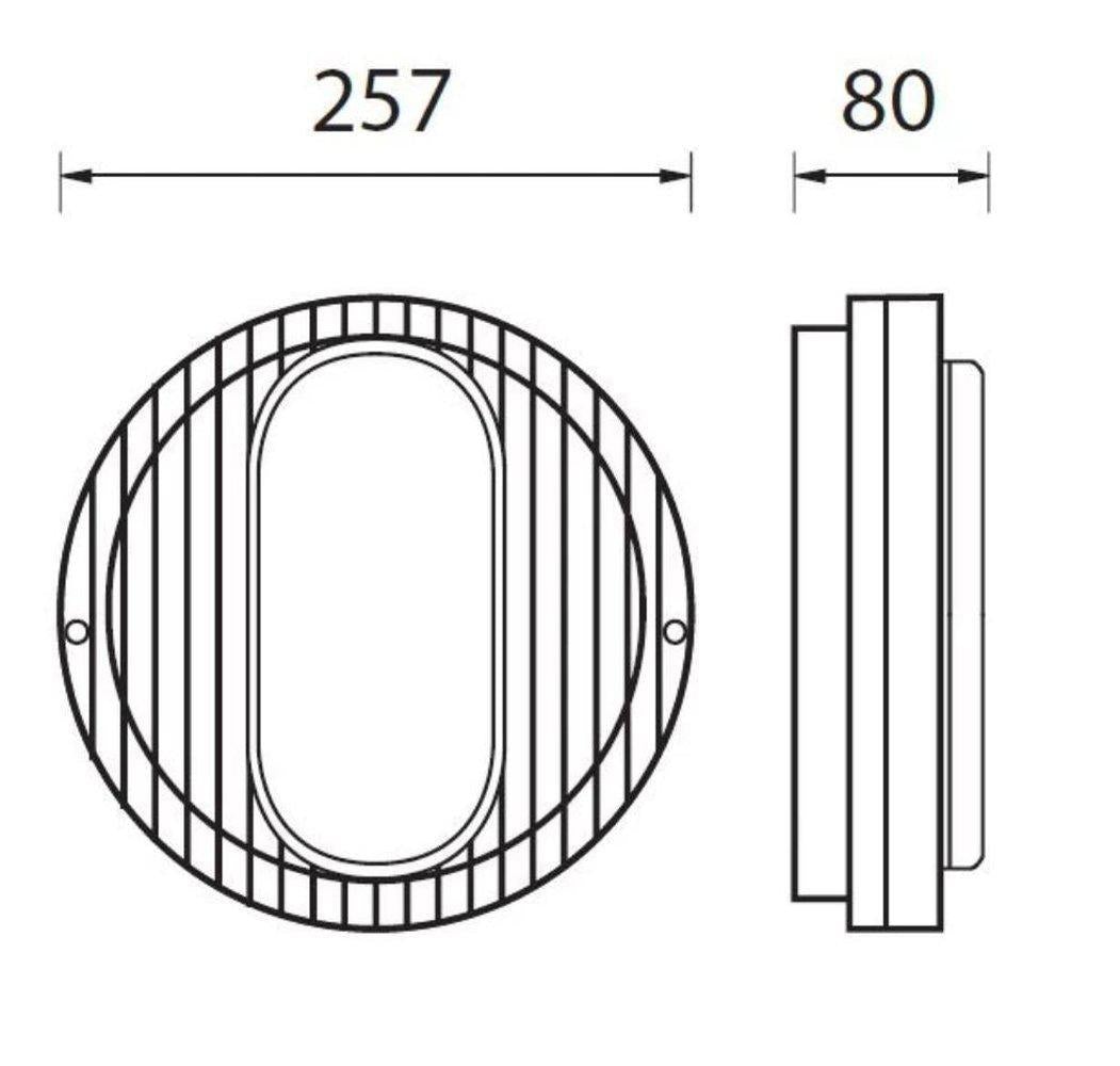 Boluce BL-1060 REM - Exterior Large Round Bunker Light with Grille Fascia IP55-Boluce-Ozlighting.com.au