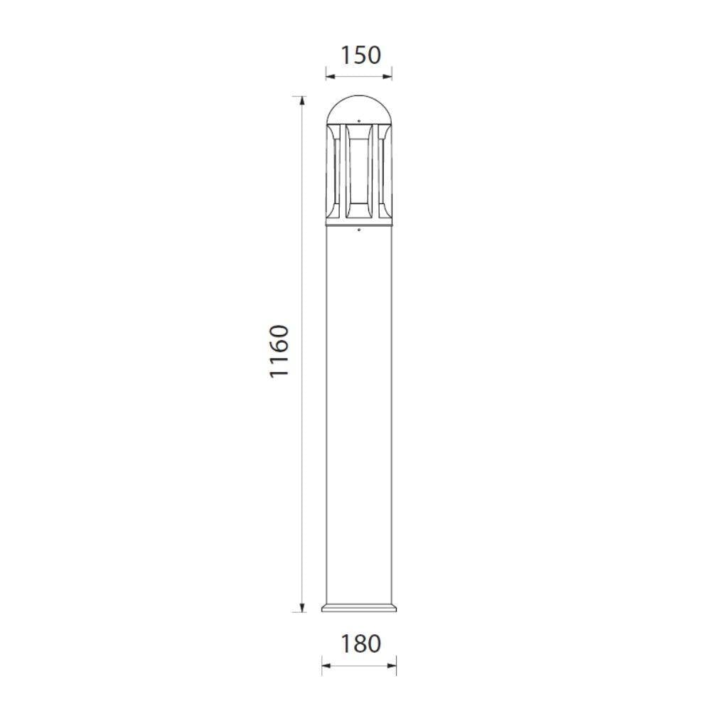 Boluce BL-2100 ARGO - Exterior 1160mm Bollard Light IP55 White-Boluce-Ozlighting.com.au