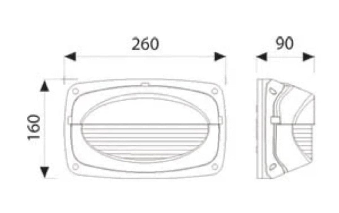 Boluce BL-9090 LUCY - Exterior Rectangular Bunker Light IP44 Silver-Boluce-Ozlighting.com.au