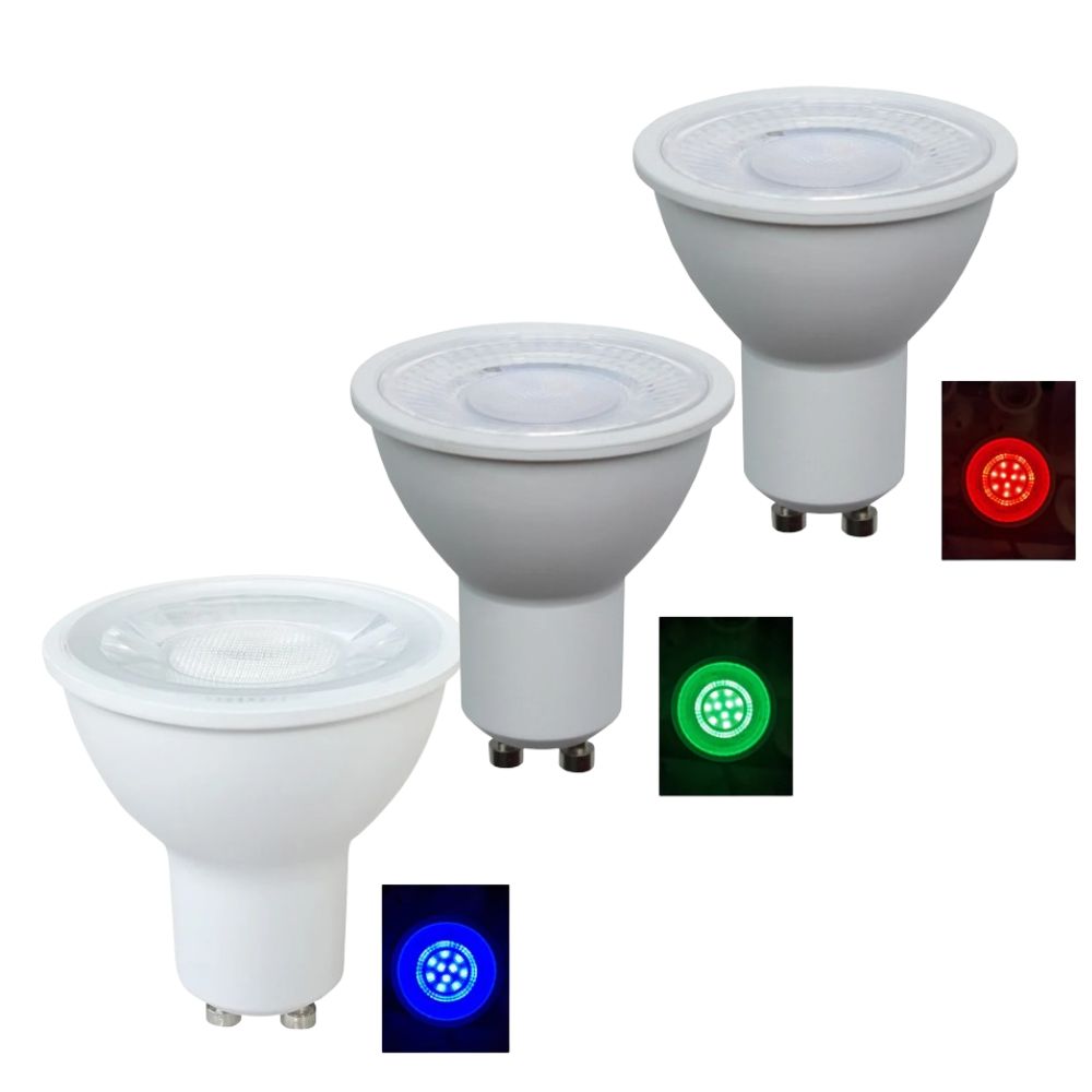 CLA GLOBE-GU10 - 5W LED GU10 Shape Coloured Globe - Blue/Red/Green-CLA Lighting-Ozlighting.com.au