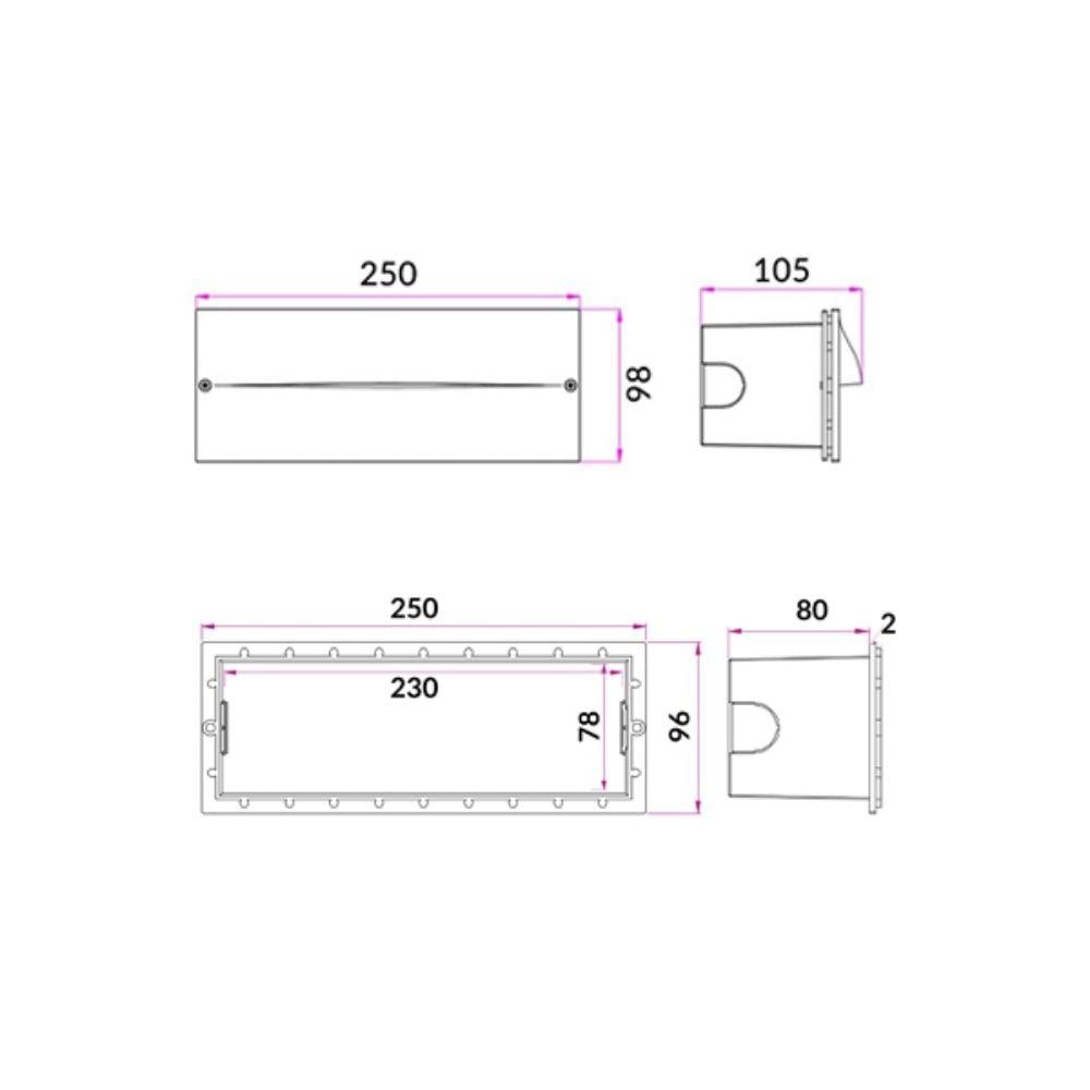 CLA OGA - 13W LED Exterior Recessed Brick Light IP65 3000K-CLA Lighting-Ozlighting.com.au