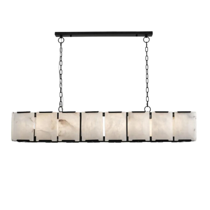 Cafe Lighting FLORENCE - 16 Light Alabaster Linear Pendant-Cafe Lighting-Ozlighting.com.au