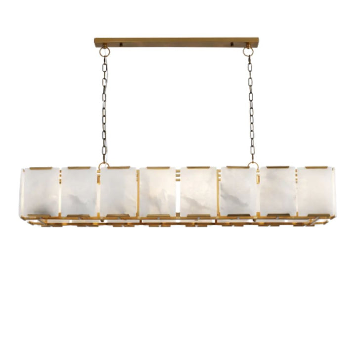 Cafe Lighting FLORENCE - 16 Light Alabaster Linear Pendant-Cafe Lighting-Ozlighting.com.au