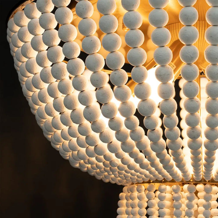 Cafe Lighting MEADOW - Lane Beaded Flush Mount Ceiling Light-Cafe Lighting-Ozlighting.com.au