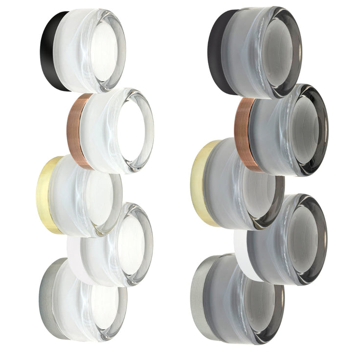 Colab Lighting COMO - 8W 3000k Depressed Glass Wall Mount Luminaire-Onelight Australia-Ozlighting.com.au