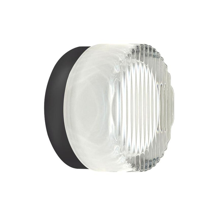 Colab Lighting COMO - 8W 3000k Rippled Glass Wall Mount Luminaire-Onelight Australia-Ozlighting.com.au