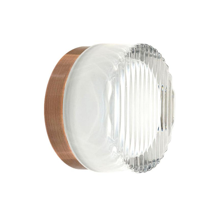 Colab Lighting COMO - 8W 3000k Rippled Glass Wall Mount Luminaire-Onelight Australia-Ozlighting.com.au