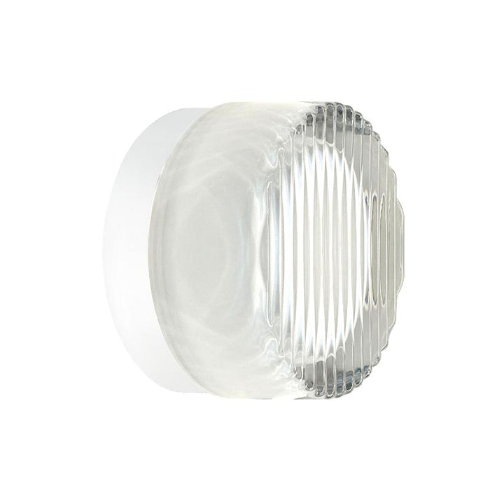 Colab Lighting COMO - 8W 3000k Rippled Glass Wall Mount Luminaire-Onelight Australia-Ozlighting.com.au