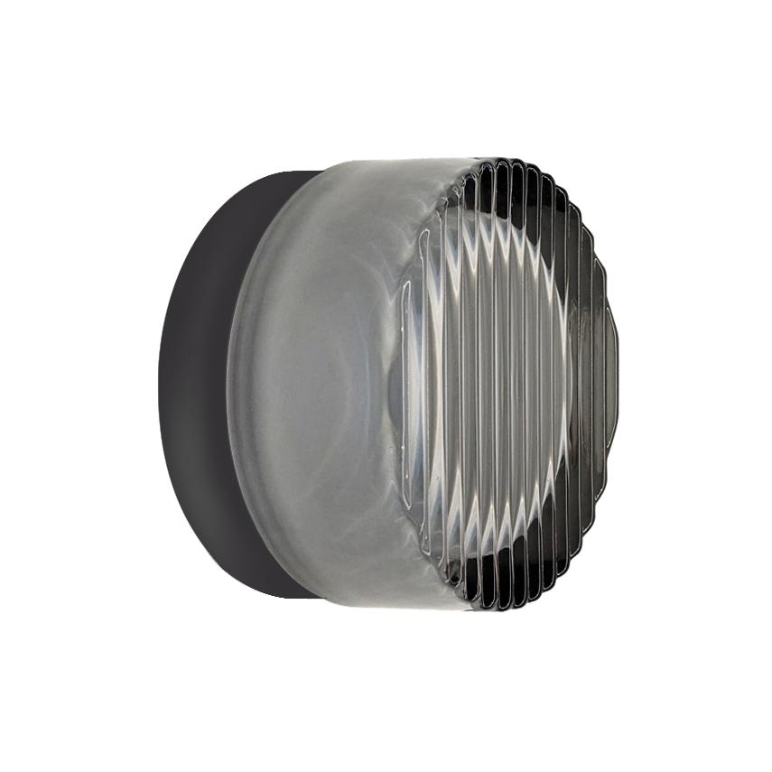 Colab Lighting COMO - 8W 3000k Rippled Glass Wall Mount Luminaire-Onelight Australia-Ozlighting.com.au