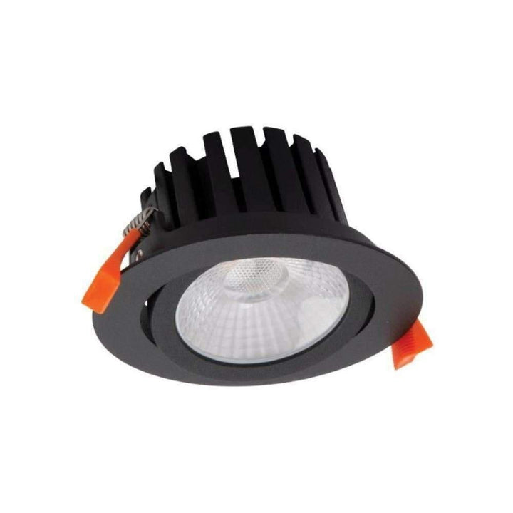 Domus AQUA-13-TILT - 13W LED Single Colour Dimmable Deep Face Tiltable Wet Area Downlight IP65 Black-Domus Lighting-Ozlighting.com.au