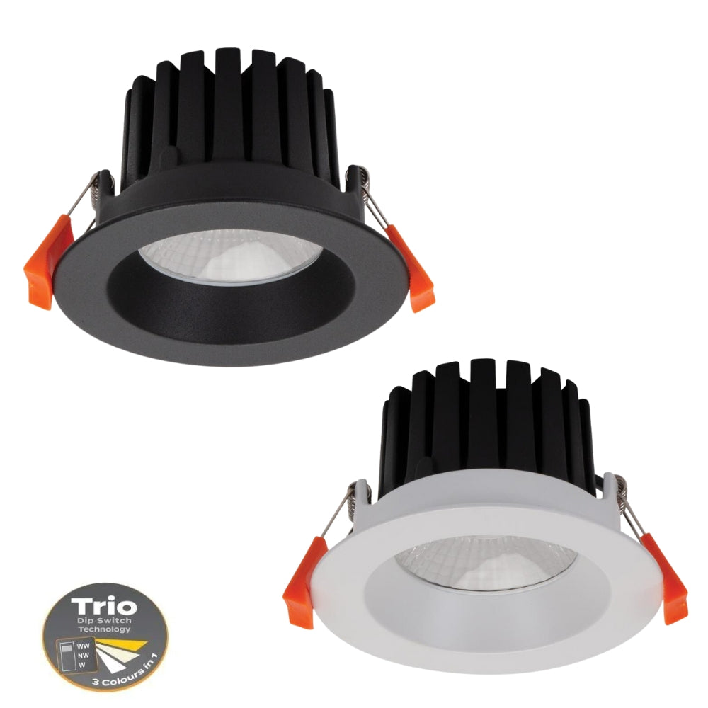 Domus AQUA-13-TRIO - 13W LED Tri-Colour Dimmable Deep Face Wet Area Downlight IP65-Domus Lighting-Ozlighting.com.au