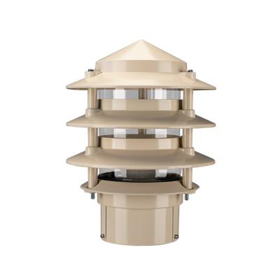 Domus BL-100 - Three Tier Bollard Head Garden Light Powder Coated Finish-Domus Lighting-Ozlighting.com.au