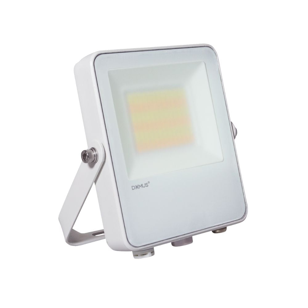 Domus BLAZE-PRO-50 - 20/30/50W LED Tri-Colour Power Selectable Sensor Adaptable Mini Size DIY Floodlight IP66 White-Domus Lighting-Ozlighting.com.au