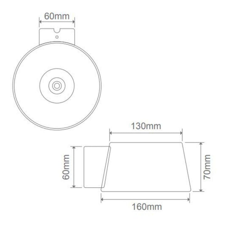 Domus CUP - 10W LED Modern Exterior Wall Bracket Light IP54-Domus Lighting-Ozlighting.com.au