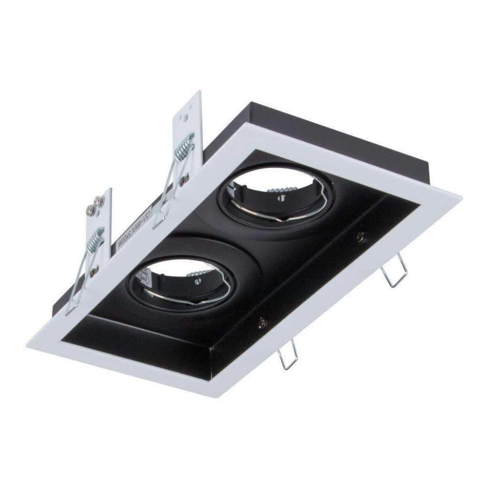 Domus DSL-101/2B - 2 Light Slotter Downlight Frame White-Domus Lighting-Ozlighting.com.au