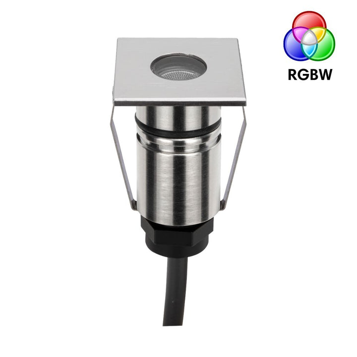 Domus EMIT-25-RGBW-STS - 1W LED 24V DC RGBW Colour Changeable 25mm Micro Recessed Step & Inground Light IP67 Stainless Steel - DRIVER REQUIRED-Domus Lighting-Ozlighting.com.au