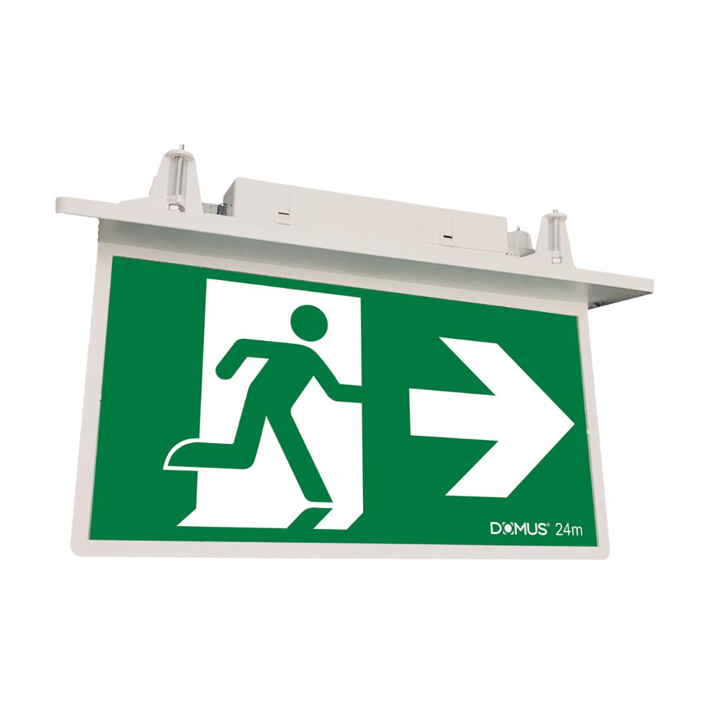 Domus EXIT-REC-24M - 4W LED Recessed Blade Exit Sign-Domus Lighting-Ozlighting.com.au