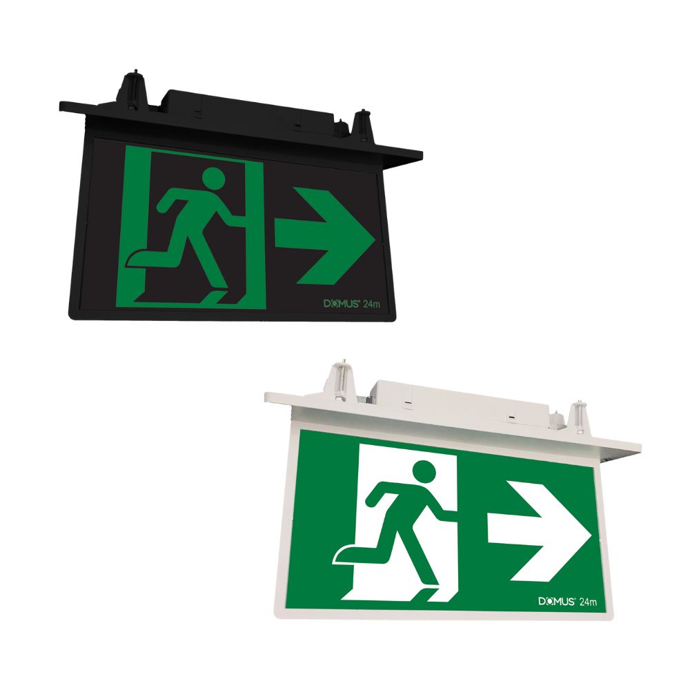 Domus EXIT-REC-24M - 4W LED Recessed Blade Exit Sign-Domus Lighting-Ozlighting.com.au