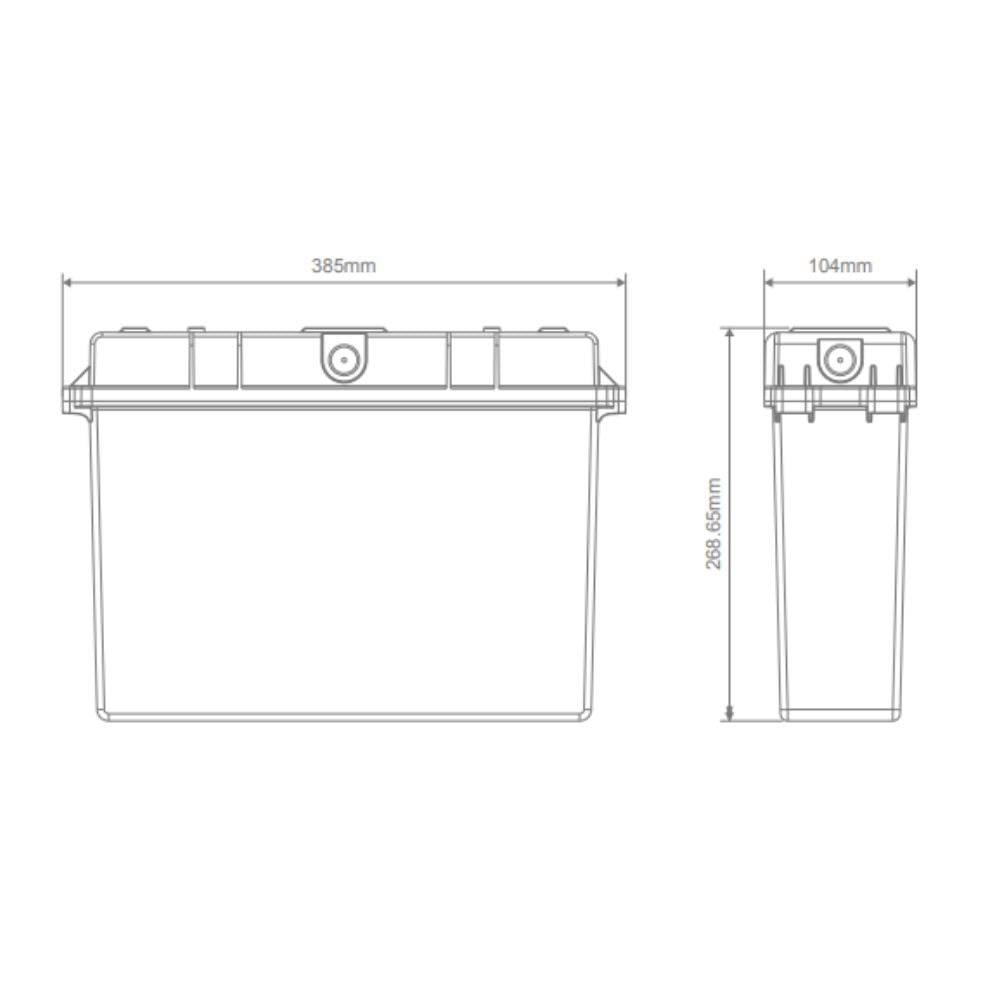 Domus EXIT-WPBOX - Weatherproof Surface Mounted Exit Sign Housing Box IP65-Domus Lighting-Ozlighting.com.au