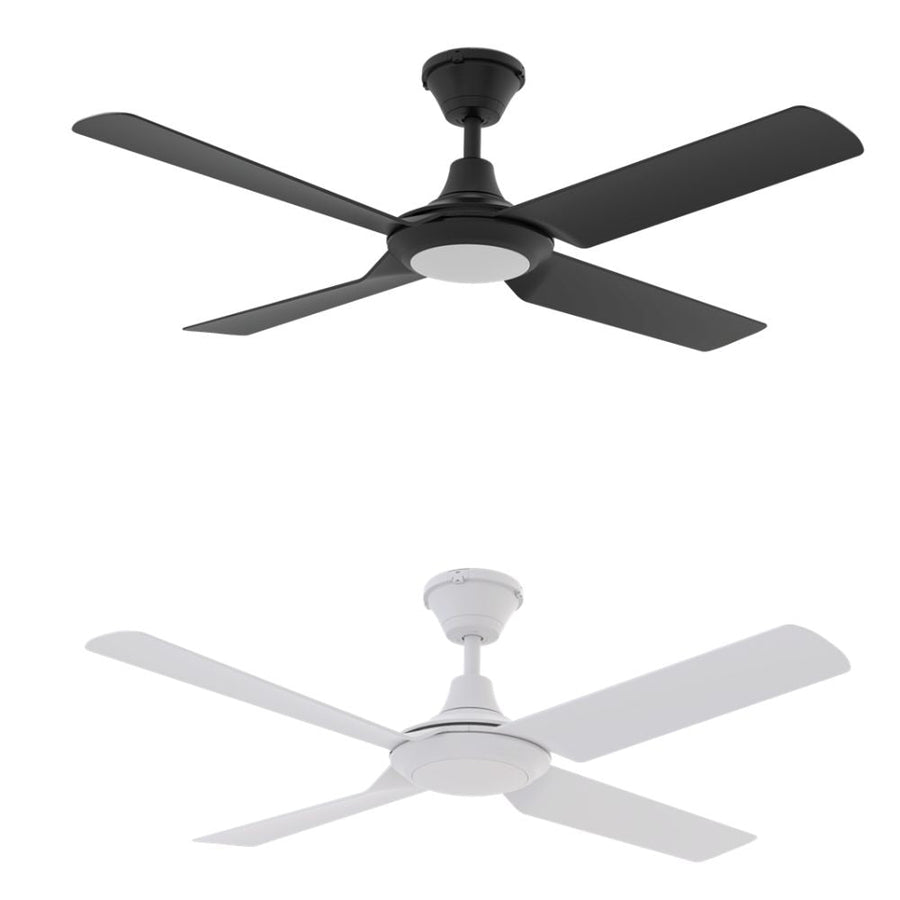 Domus FRESCO-52-LIGHT - 4 Blade 52" 1320mm DC IP66 Outdoor Ceiling Fan with Switchable CCT LED Light-Domus Lighting-Ozlighting.com.au