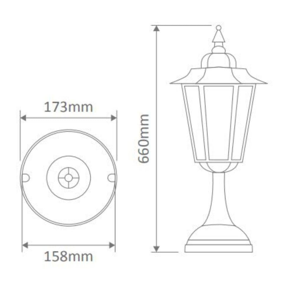 Domus GT-483 Turin Large - Exterior Pillar Mount-Domus Lighting-Ozlighting.com.au