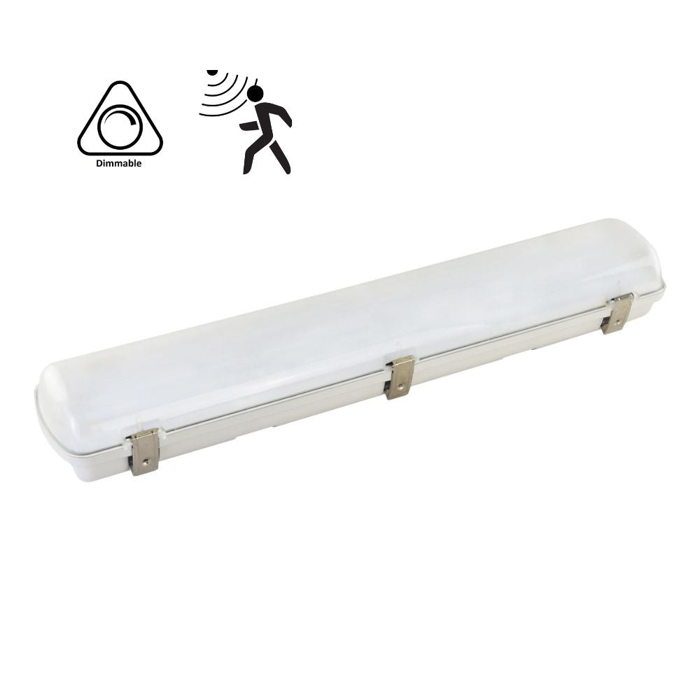 Domus HYDRO-60 - 7.5W/15W LED Tri-Colour 600mm Weatherproof Batten IP65 with Optional Sensor-Domus Lighting-Ozlighting.com.au