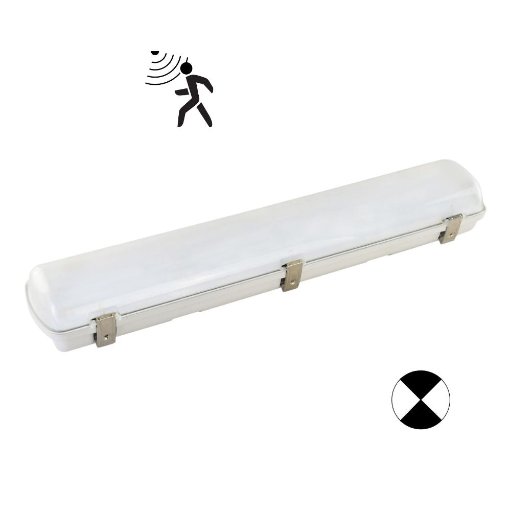 Domus HYDRO-60-EM - 7.5W/15W LED Tri-Colour 600mm Emergency Weatherproof Batten IP65 with Optional Sensor-Domus Lighting-Ozlighting.com.au