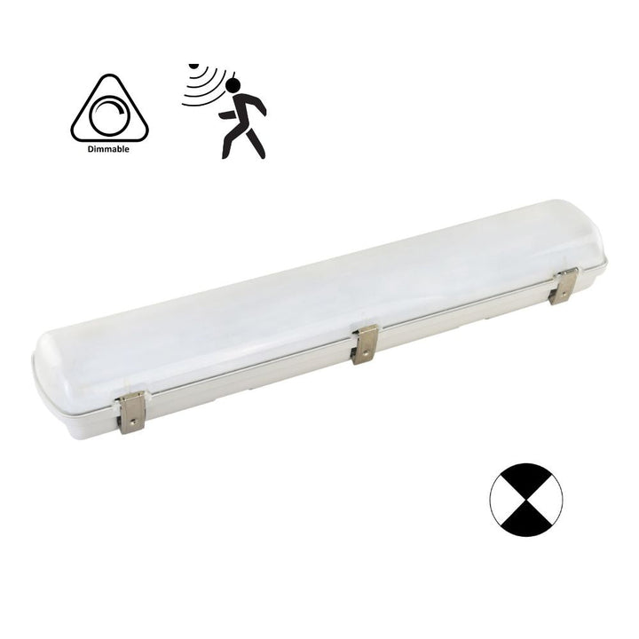 Domus HYDRO-60-EM - 7.5W/15W LED Tri-Colour 600mm Emergency Weatherproof Batten IP65 with Optional Sensor-Domus Lighting-Ozlighting.com.au