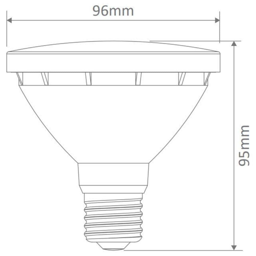 Domus KEY-PAR30 - 10W LED Dimmable Frosted Tri-Colour PAR30 Reflector Shape IP44 Globe - E27-Domus Lighting-Ozlighting.com.au