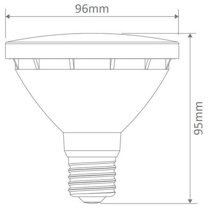 Domus KEY-PAR30 - 10W LED Dimmable Frosted Tri-Colour PAR30 Reflector Shape IP44 Globe - E27-Domus Lighting-Ozlighting.com.au