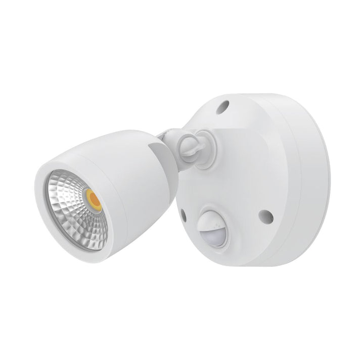 Domus MURO-ECO-10S - 10W LED Tri-Colour Single Head Exterior Polycarbonate Coastal Spotlight With Slimline Sensor IP65-Domus Lighting-Ozlighting.com.au