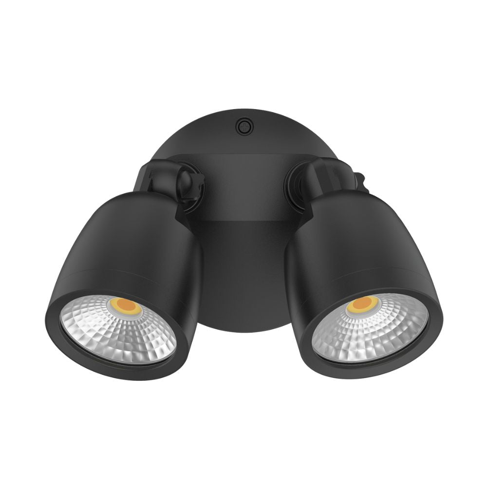 Domus MURO-ECO-20 - 20W LED Tri-Colour Twin Head Exterior Polycarbonate Coastal Spotlight IP65-Domus Lighting-Ozlighting.com.au