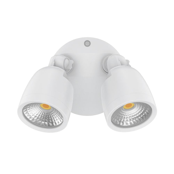 Domus MURO-ECO-20 - 20W LED Tri-Colour Twin Head Exterior Polycarbonate Coastal Spotlight IP65-Domus Lighting-Ozlighting.com.au