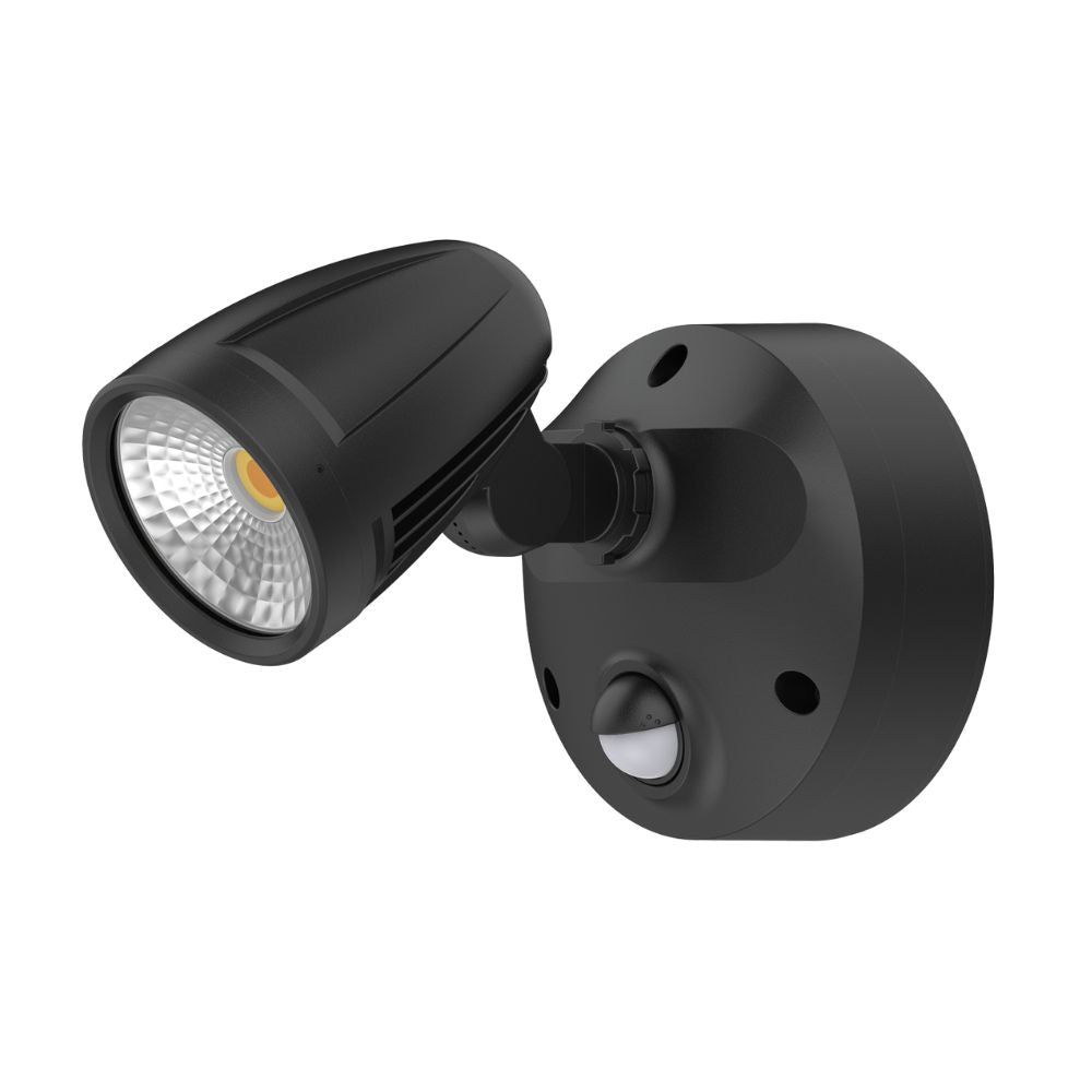 Domus MURO-MAX-16S - 16W LED High Output Tri-Colour Single Head Exterior Spotlight With Slimline Sensor IP65-Domus Lighting-Ozlighting.com.au