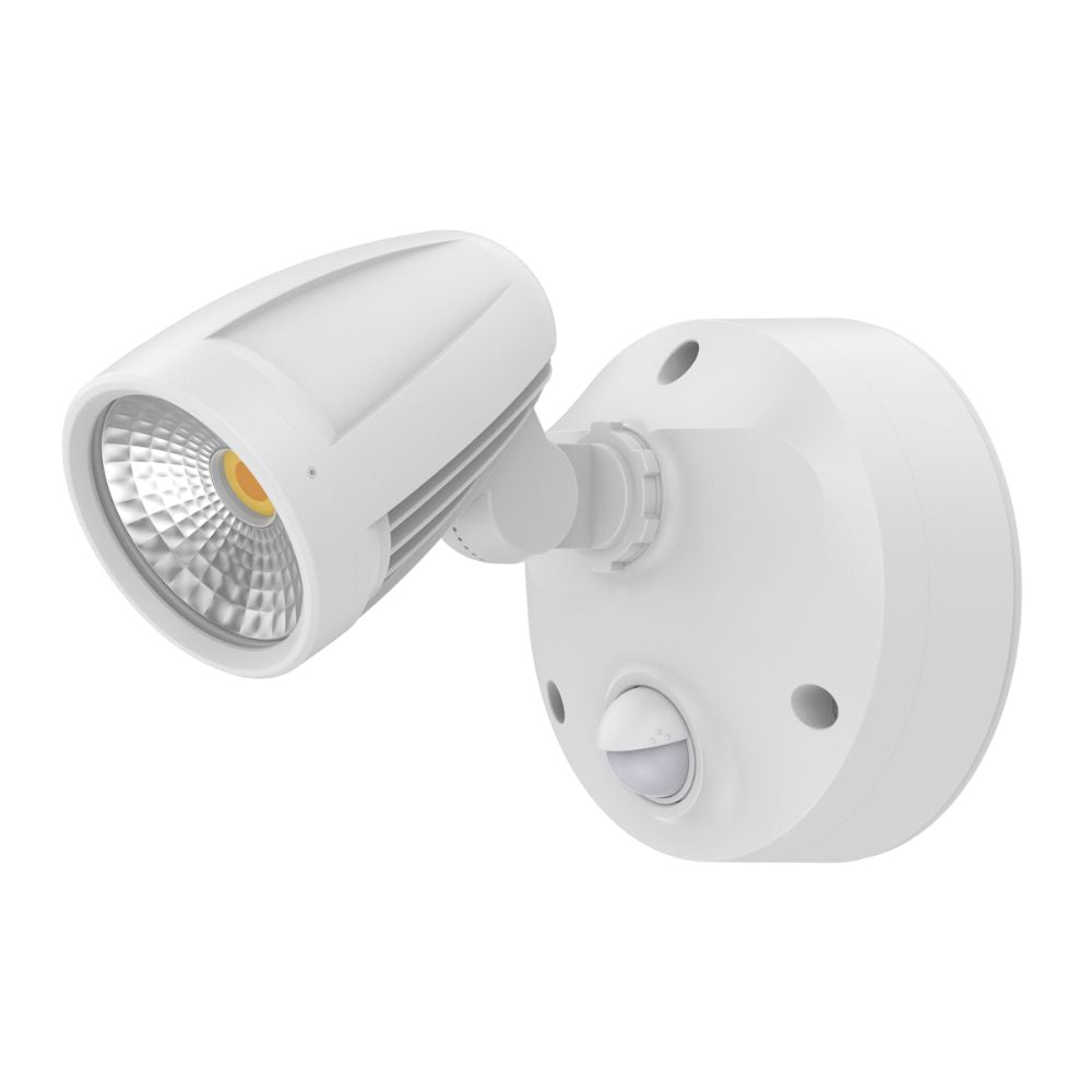 Domus MURO-MAX-16S - 16W LED High Output Tri-Colour Single Head Exterior Spotlight With Slimline Sensor IP65-Domus Lighting-Ozlighting.com.au