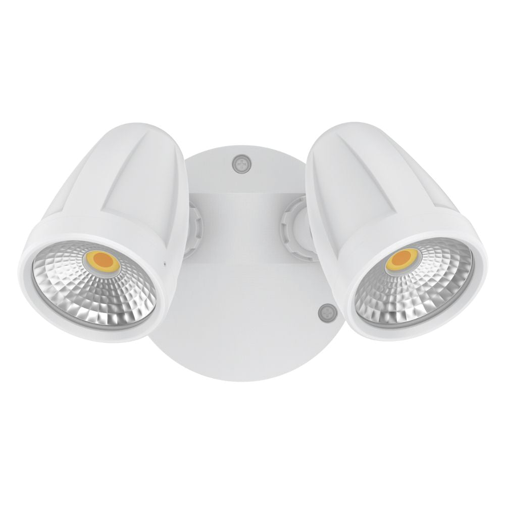 Domus MURO-MAX-32 - 32W LED High Output Tri-Colour Twin Head Exterior Spotlight IP65-Domus Lighting-Ozlighting.com.au