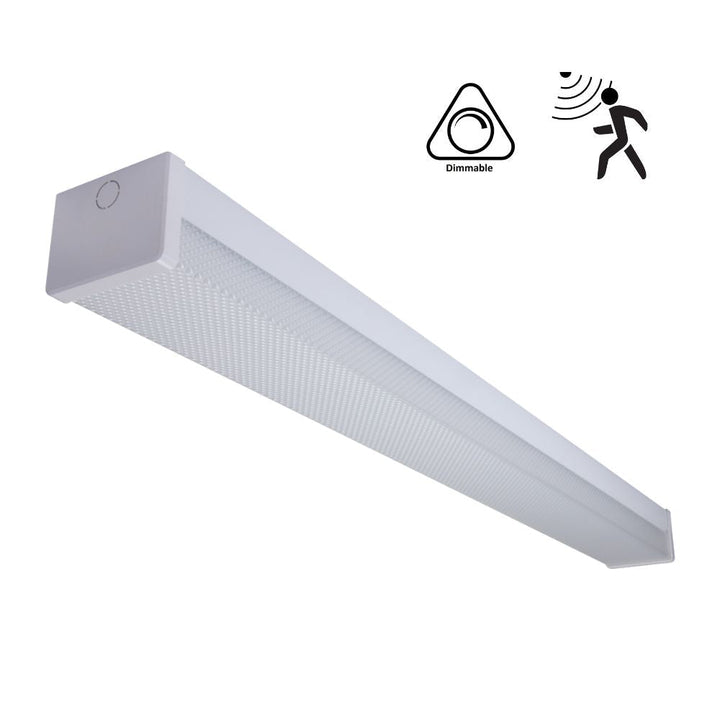 Domus PARK-120-DIFF - 15W/30W LED Tri-Colour Wide Body Diffused 1200mm Batten with Optional Sensor-Domus Lighting-Ozlighting.com.au