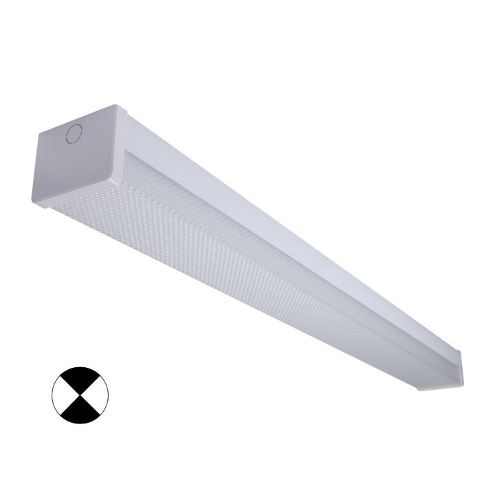 Domus PARK-120-DIFF-EM - 15W/30W LED Tri-Colour Wide Body Diffused 1200mm Emergency Batten with Optional Sensor-Domus Lighting-Ozlighting.com.au