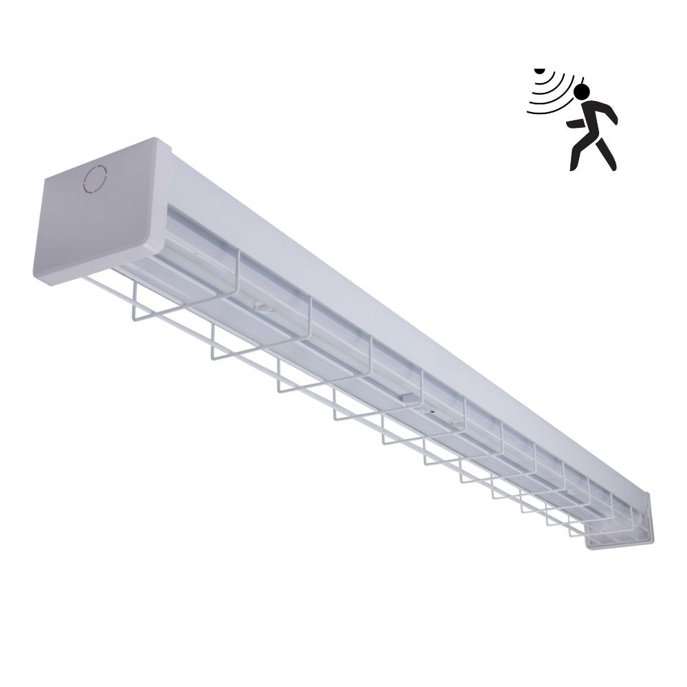 Domus PARK-120-WG - 15W/30W LED Tri-Colour Wide Body Wire Guard 1200mm Batten with Optional Sensor-Domus Lighting-Ozlighting.com.au