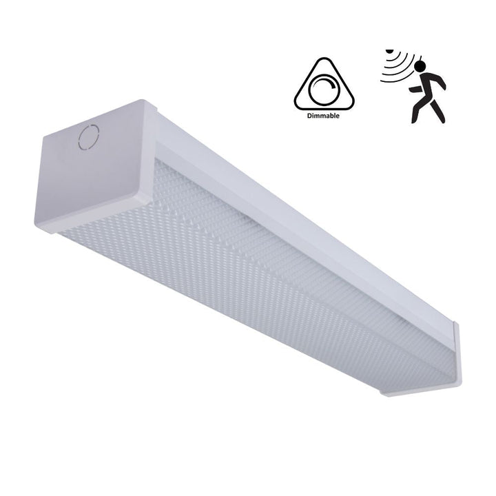 Domus PARK-60-DIFF - 7.5W/15W LED Tri-Colour Wide Body Diffused 600mm Batten with Optional Sensor-Domus Lighting-Ozlighting.com.au