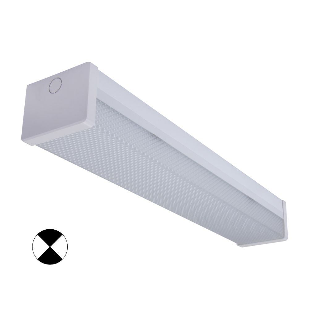 Domus PARK-60-DIFF-EM - 7.5W/15W LED Tri-Colour Wide Body Diffused 600mm Emergency Batten with Optional Sensor-Domus Lighting-Ozlighting.com.au