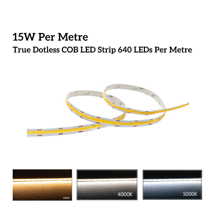 Domus PLEX-COB-15 - 15W LED Per Metre 640LED True Dotless Striplight IP54 24V - DRIVER REQUIRED-Domus Lighting-Ozlighting.com.au