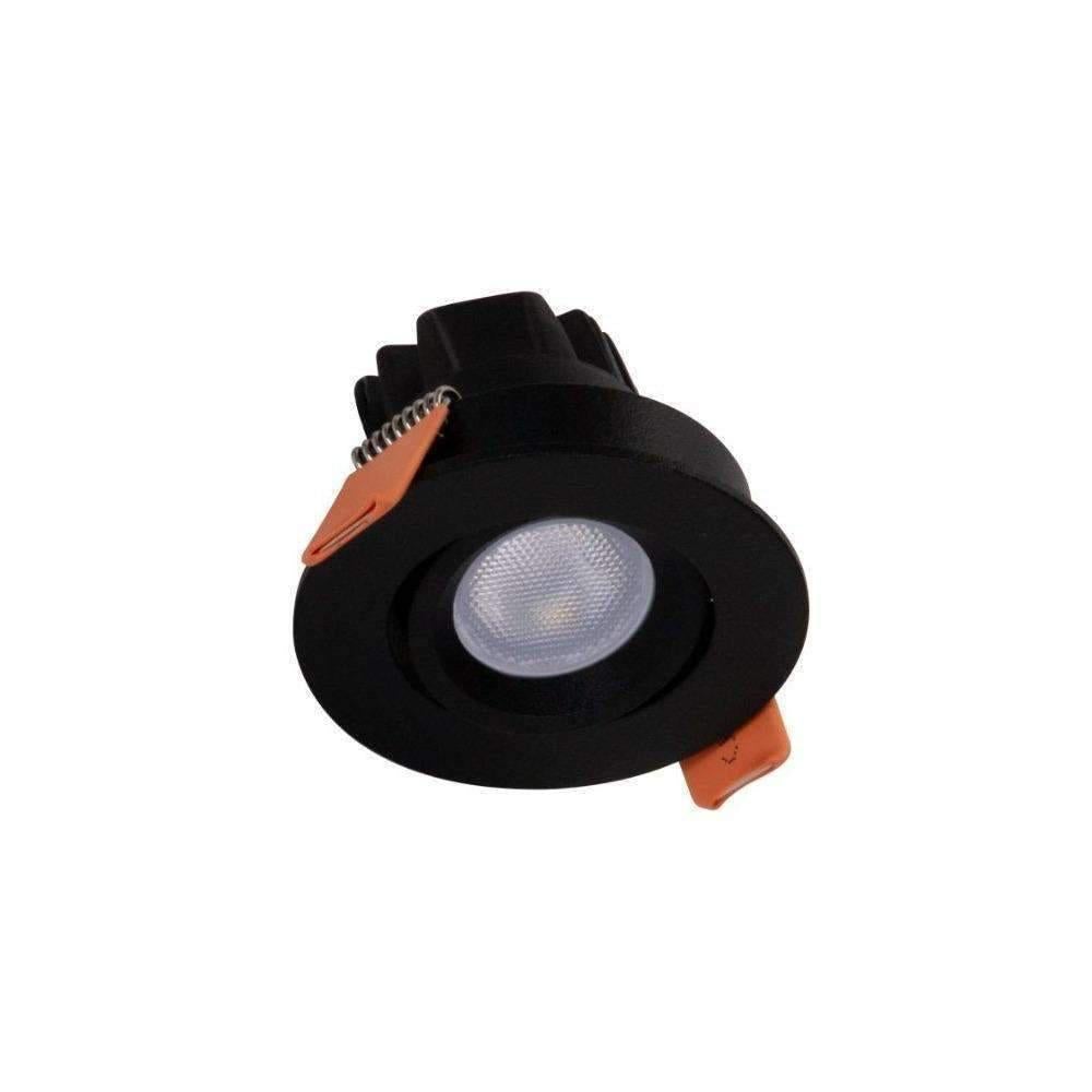 Domus POCKET-3-TILT - 3W LED Single Colour Tiltable Miniature Cabinet Downlight Black - 4000K-Domus Lighting-Ozlighting.com.au