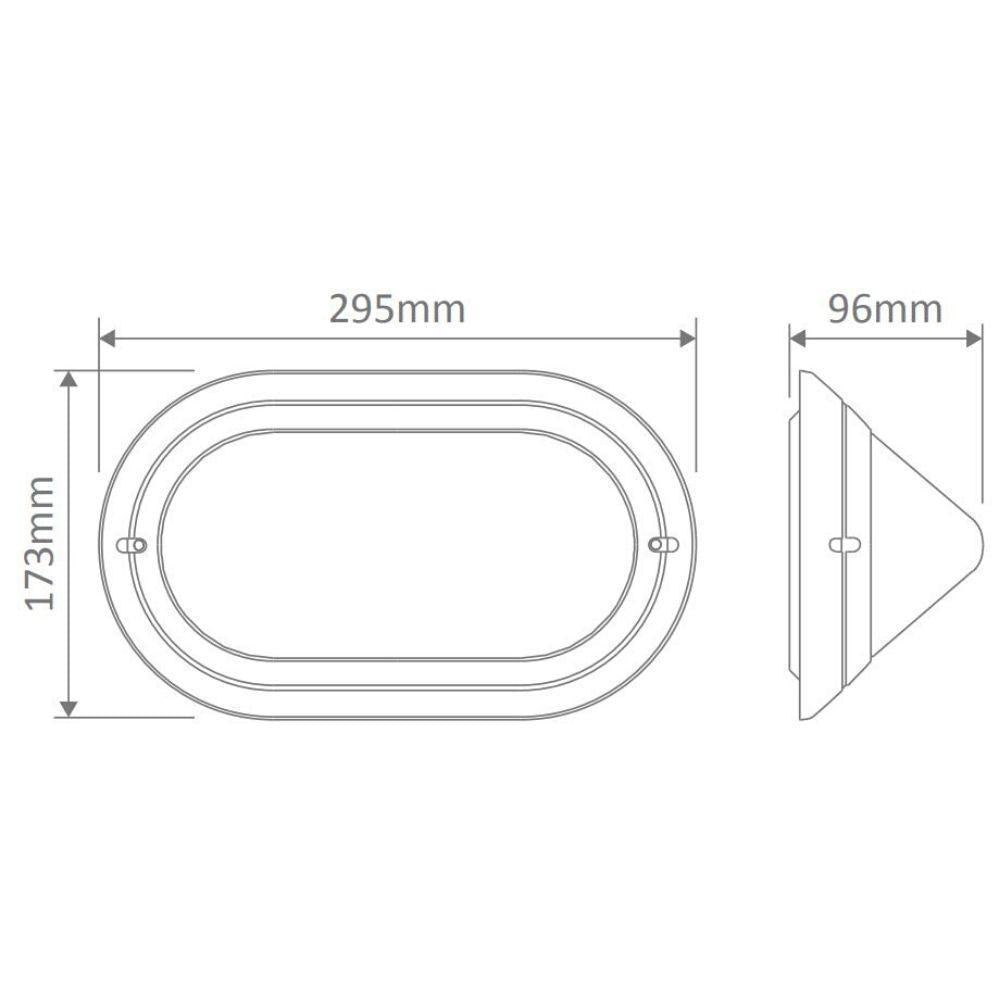 Domus POLYRING-LGE-EYE - Oval Large Eyelid Fascia Polycarbonate Wall Light IP65 White-Domus Lighting-Ozlighting.com.au