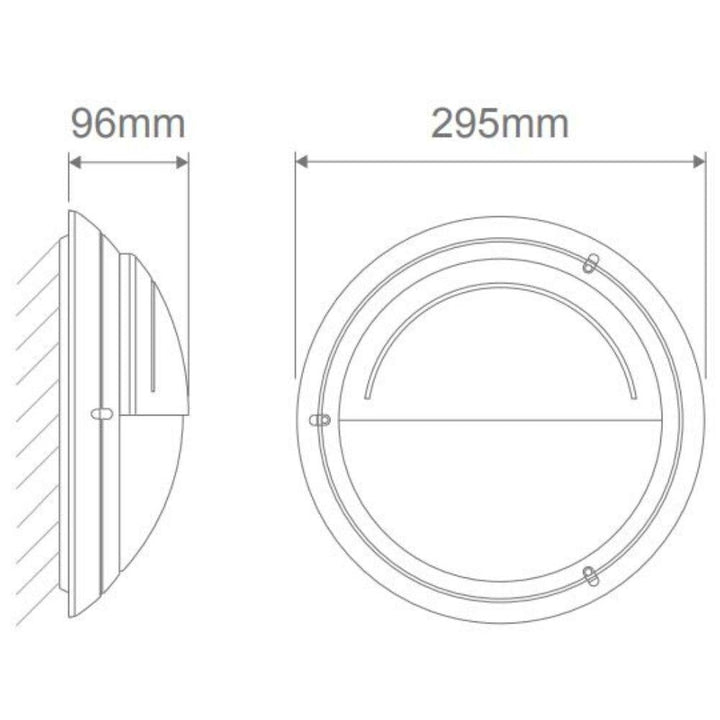 Domus POLYRING-RND-EYE - Round Eyelid Fascia Polycarbonate Wall Light Black-Domus Lighting-Ozlighting.com.au