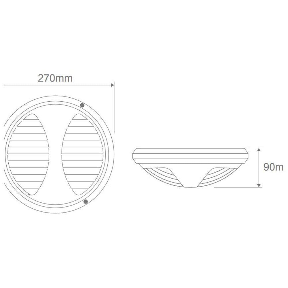 Domus POLYSLIM - Round Polycarbonate Exterior Ceiling Light-Domus Lighting-Ozlighting.com.au