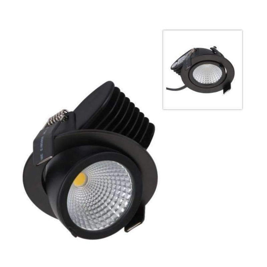 Domus SCOOP-13 - 13W LED Dimmable Scoop Adjustable Downlight Black - 3000K/4000K/5000K-Domus Lighting-Ozlighting.com.au