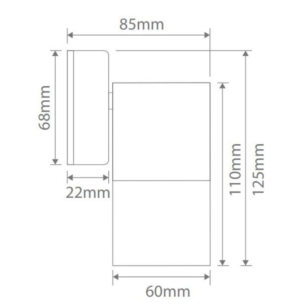 Domus SHADOW-1WB - 6W 3-CCT GU10 Down Only Exterior LED Wall Light IP65-Domus Lighting-Ozlighting.com.au